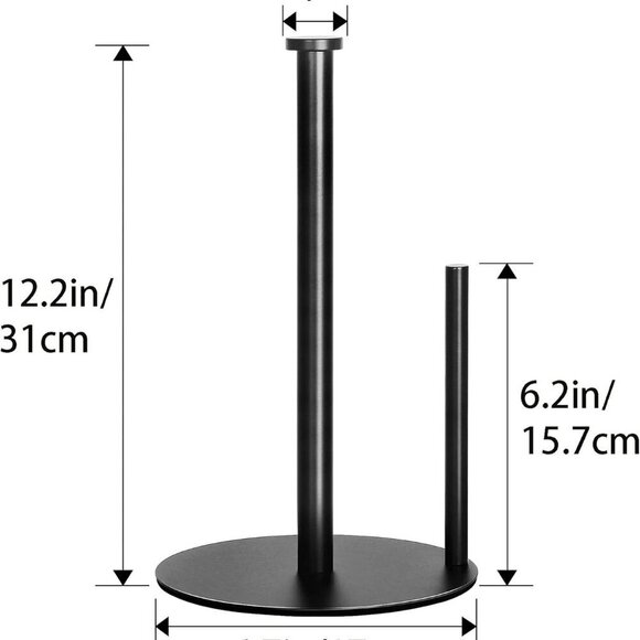 Paper Towel Holder Countertop, , Black Kitchen Paper Towel Holder Stand … - Picture 7 of 8
